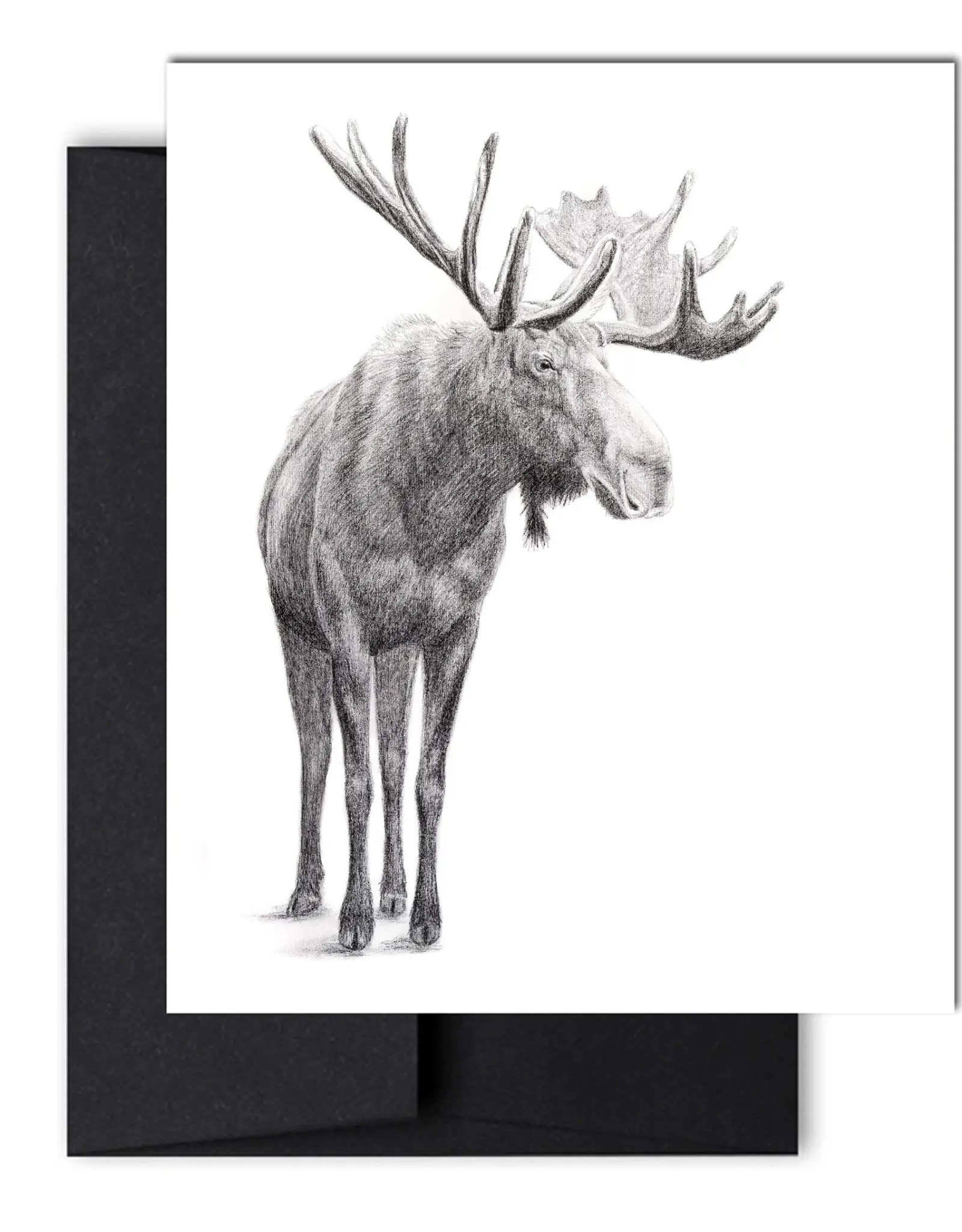 Le Nid - The Standing Moose Greeting Card