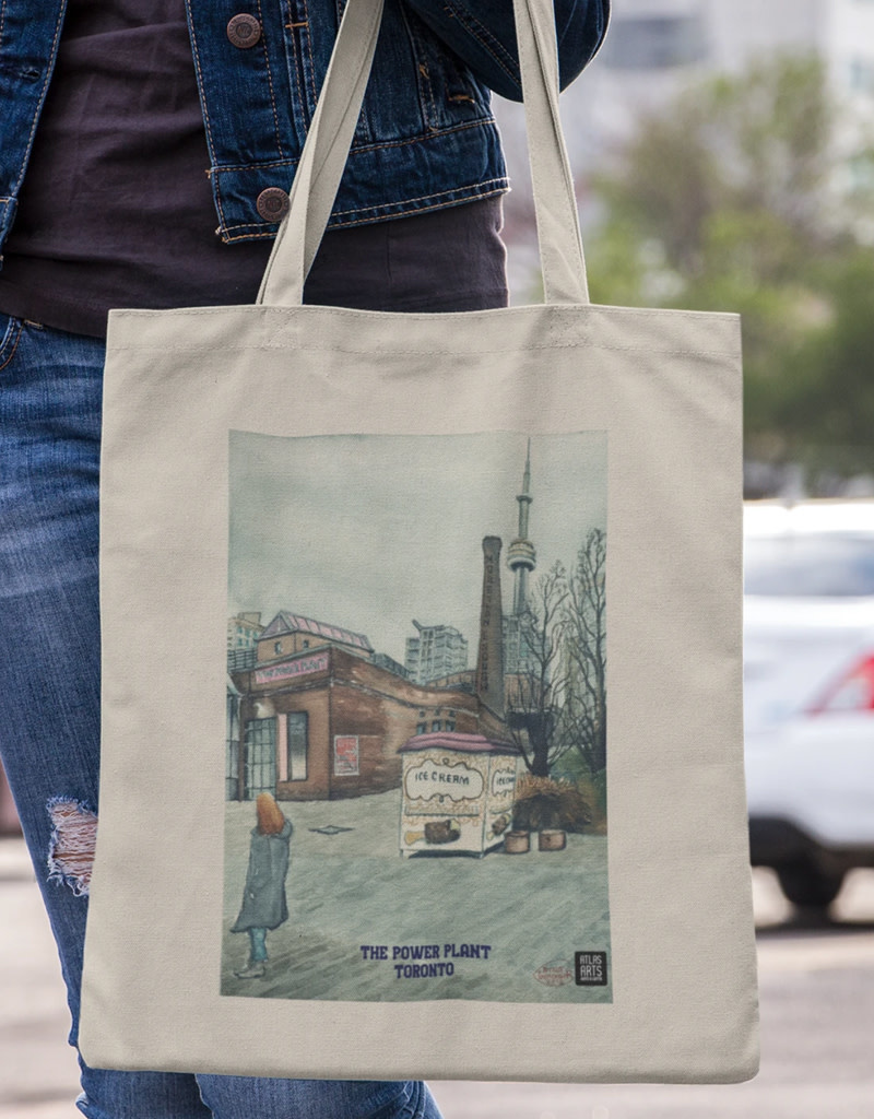 Watercolour Print Canvas Tote Bag-Contemporary Art Gallery Toronto