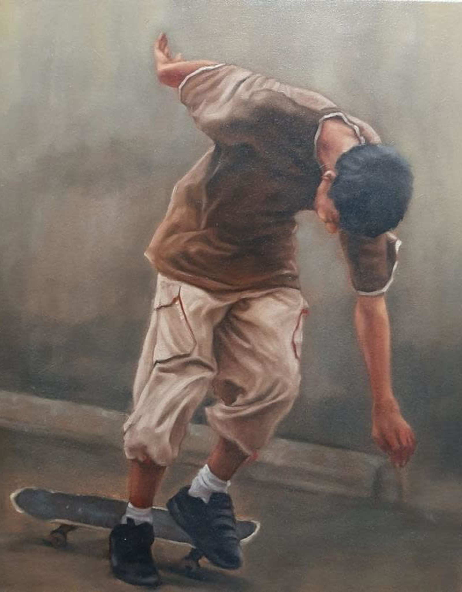 Sandra Manzi Painting -  Skateboard Boy #1