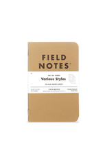Field Notes - Original Kraft Plain 3-Packs