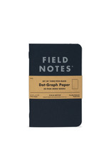 Field Notes - Pitch Black Dot-Graph Memo Book 3-Packs