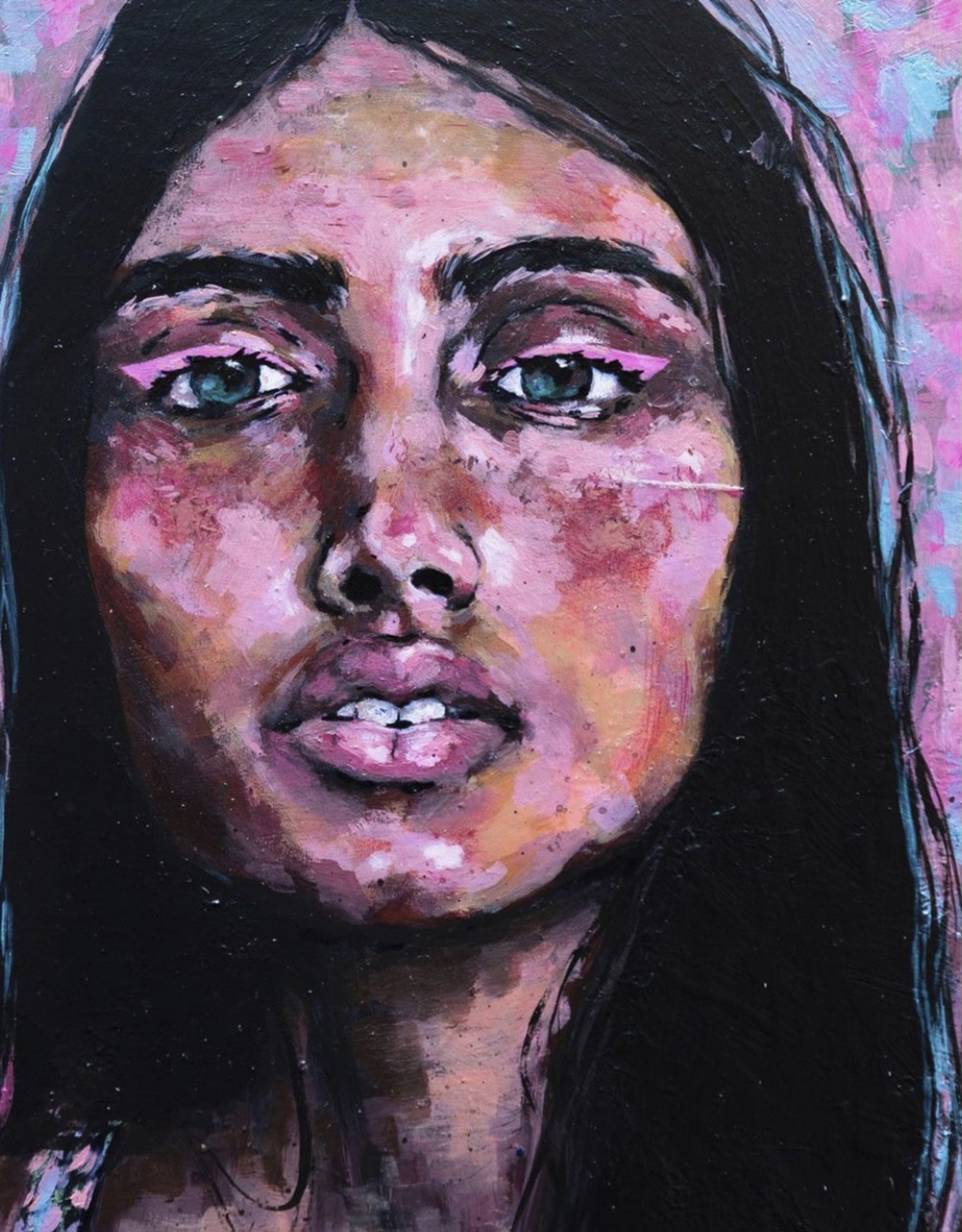 Emily Bitar Original Acrylic Painting "As She Rose" 8x10