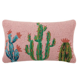 Pretty Cactus Hook Pillow - 19" x 11"