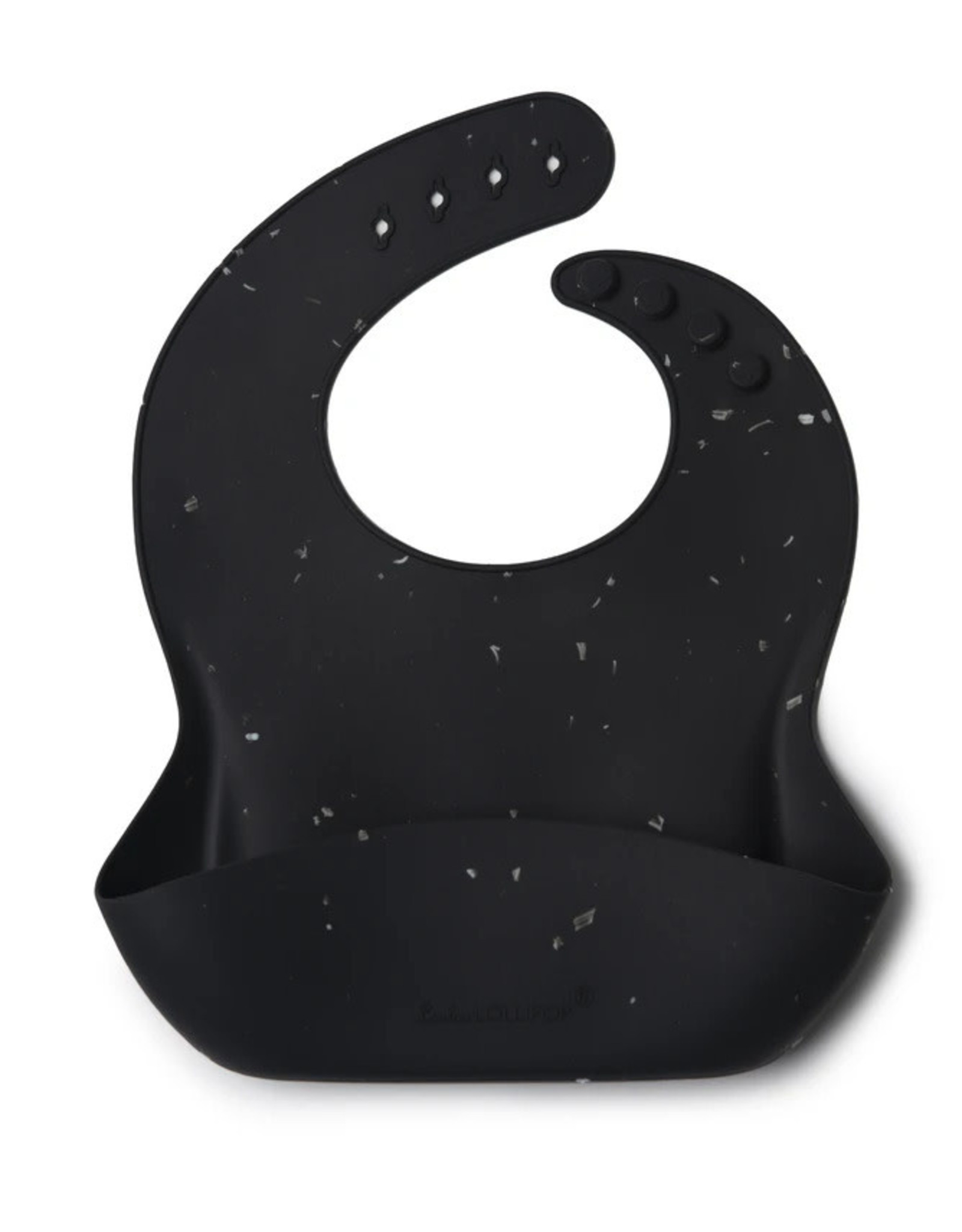 Loulou Lollipop Silicone Bib Confetti Charcoal Lush and Found