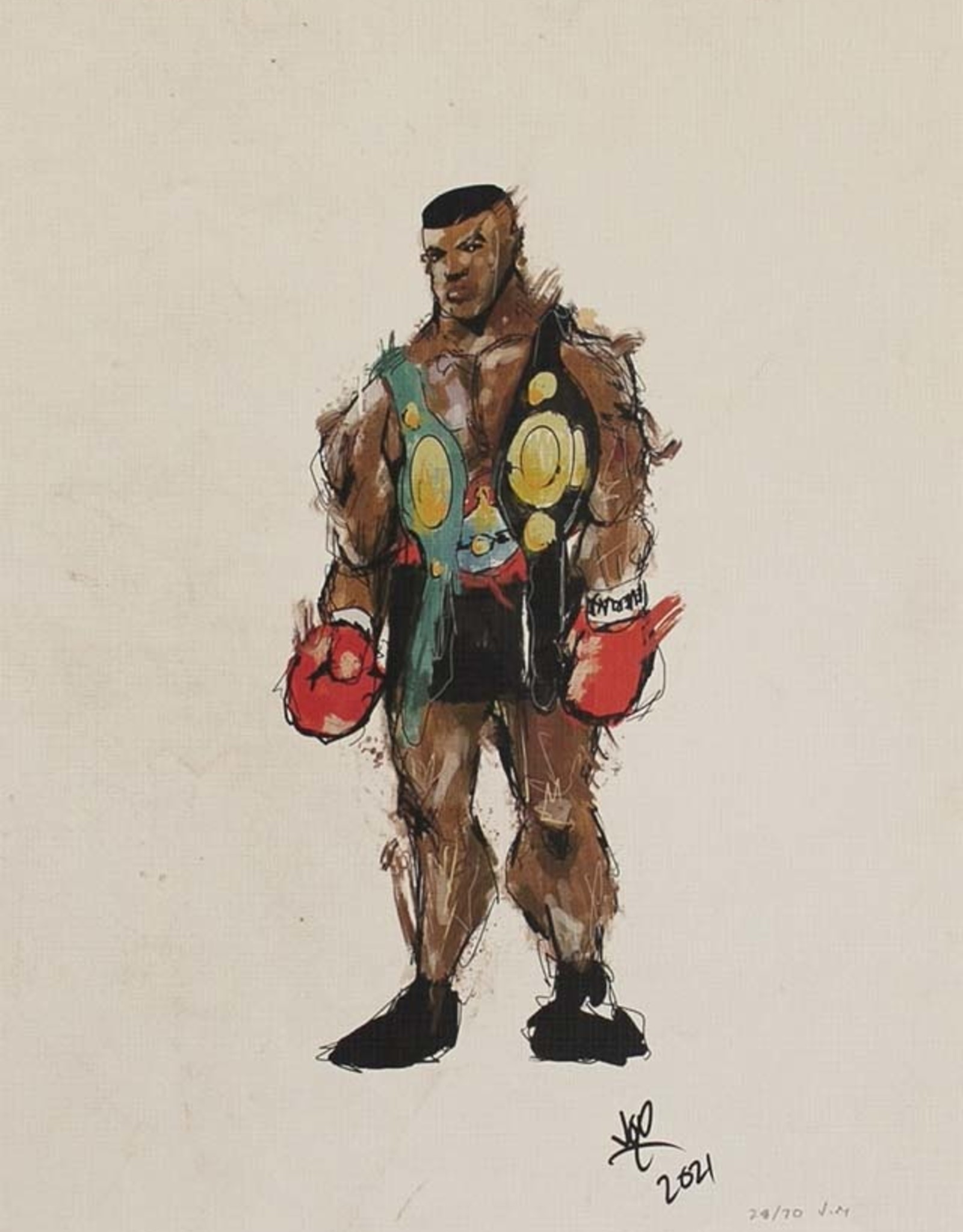 "Champ" limited edition 11x17 print by Jo Michael