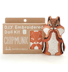 Kiriki D.I.Y Embroidered Doll Kit - Chipmunk