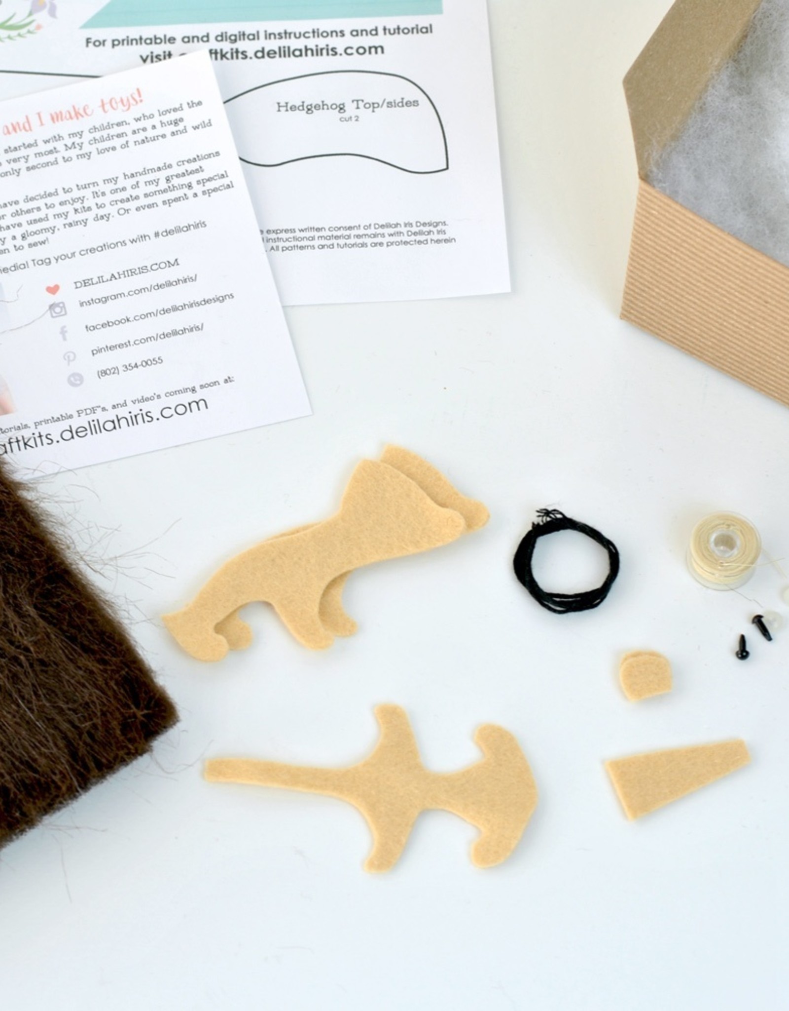DIY Stuffed Hedgehog Kit