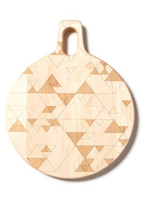 Faire Round Maple Board with Triangle Pattern