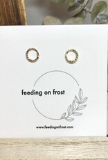Feeding On Frost Feeding On Frost-14K Yellow Gold Filled Circle Textured Studs-FOF29,FOF30