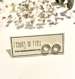 Feeding On Frost Feeding On Frost-Sterling Silver Large Circle Studs-Thick-FOF13,FOF14