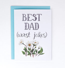 Naughty Florals - Best Dad Worst Jokes Card
