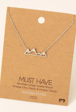 Frame Accessories Mini Mountain Range  Necklace - Silver