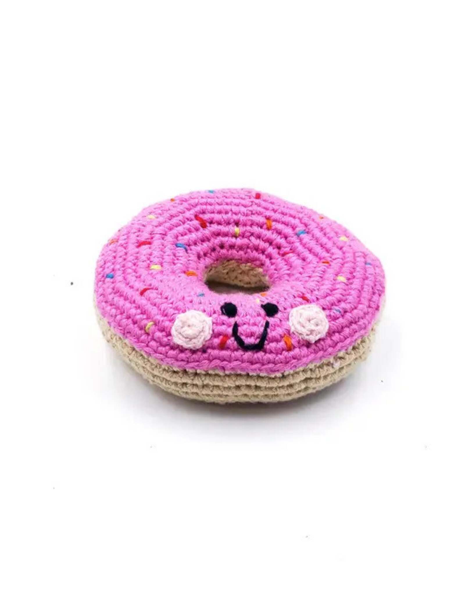 Pebble Pebble - Organic Friendly Doughnut Rattle Pink