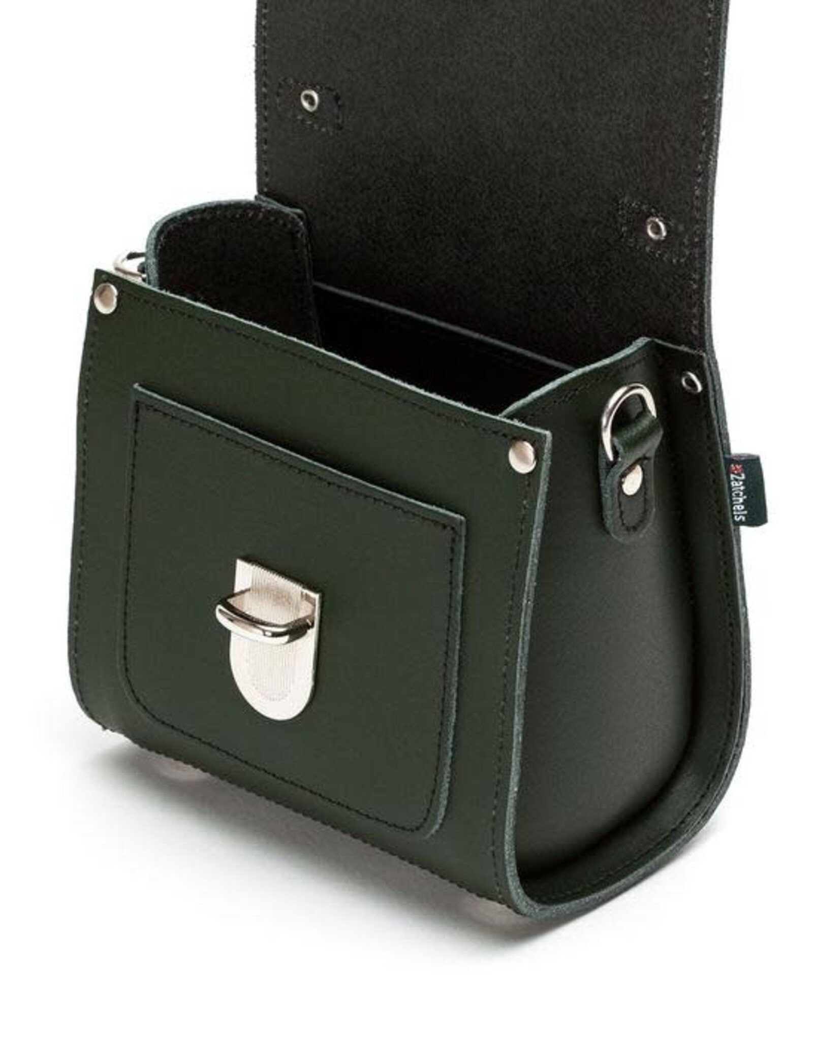 Zatchels Zatchels - Handmade Leather Sugarcube Handbag - Ivy Green - Small