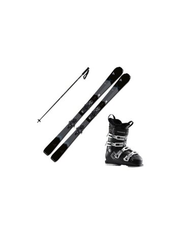 FISCHER MY ASPIRE SLR PRO AVEC/ROSSIGNOL PURE COMFORT 60 ET BÂTONS
