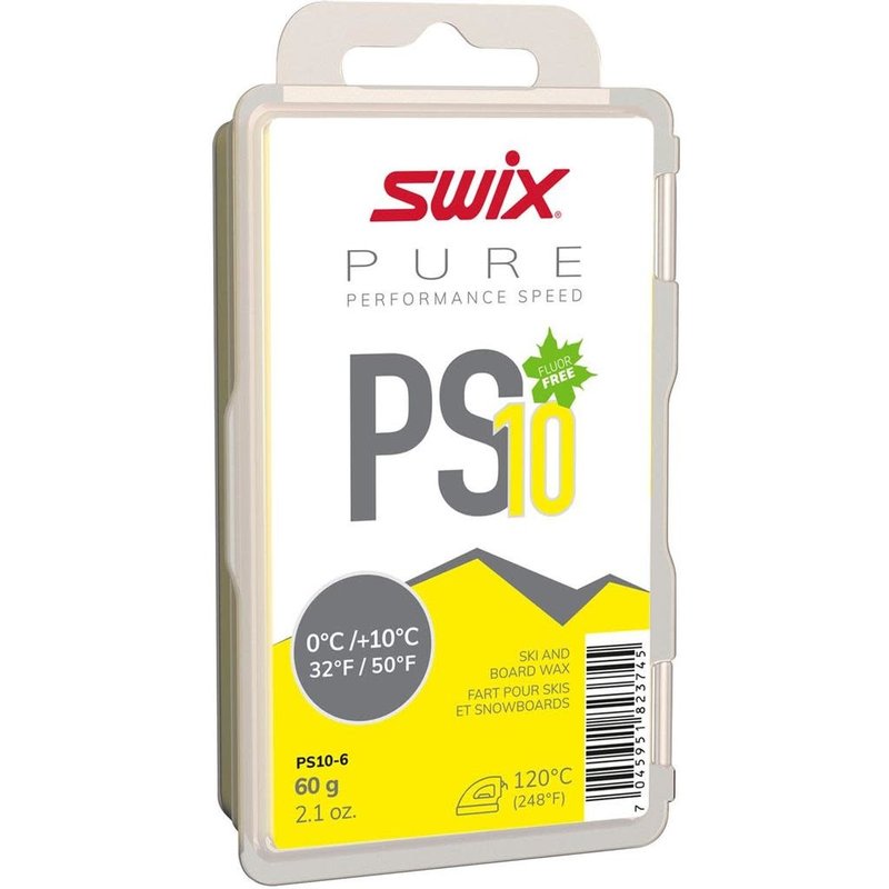 SWIX Cire PS10 Yellow, 0°C/+10°C, 60g