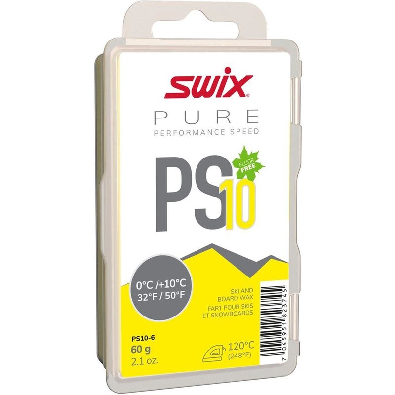 SWIX Wax PS10 Yellow, 0°C/+10°C, 60g