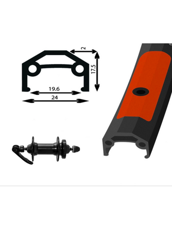 DAMCO Roue avant pour disque 700C - Déclanche rapide