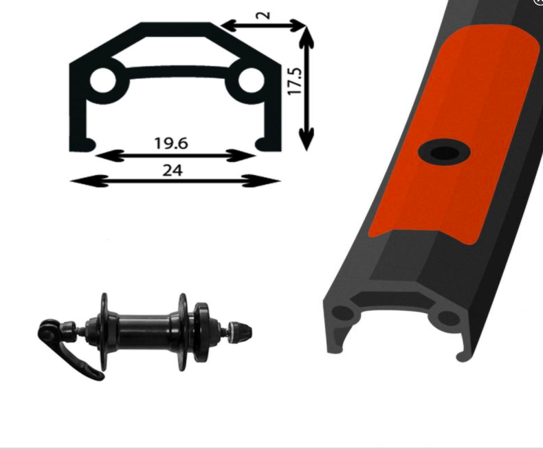 DAMCO Roue avant pour disque 700C - Déclanche rapide