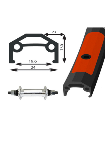 DAMCO Roue avant 700C - Écrou