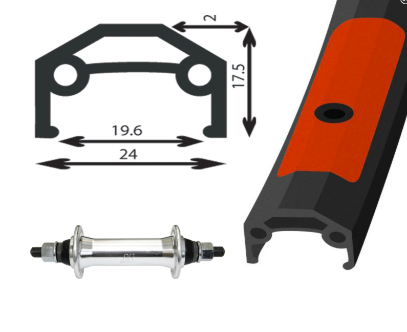 DAMCO Roue avant 700C - Écrou