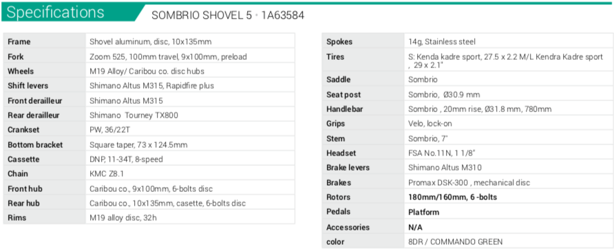 Sombrio Shovel 5 - Vélo de montagne