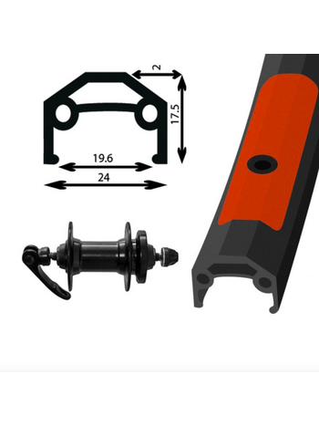 DAMCO Roue avant Deore 26'' freins à disque, déclenche rapide