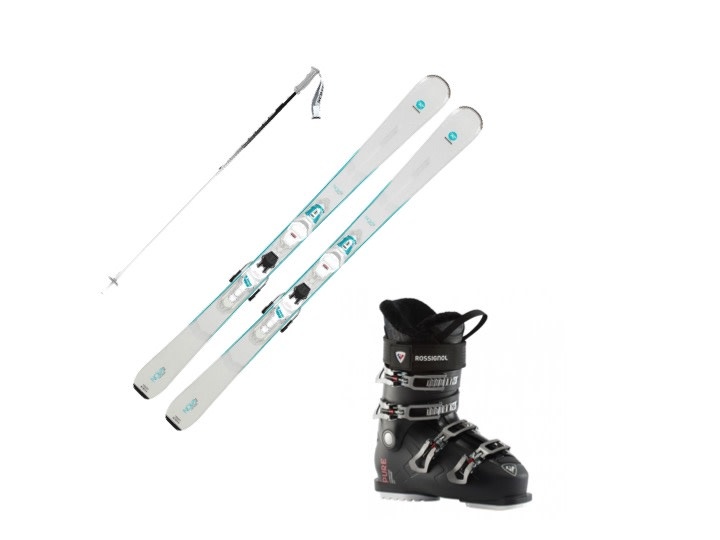 ROSSIGNOL Nova 2 with Rossignol Pure comfort 60 and poles - Alpine ski set