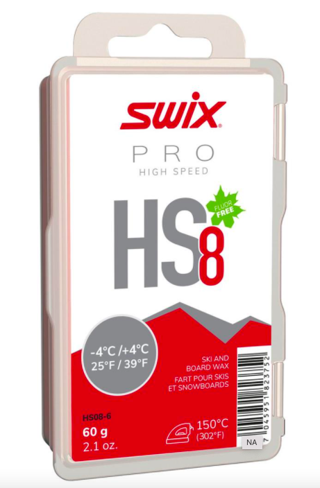 SWIX HS8 - Cire rouge 4°C/+4°C