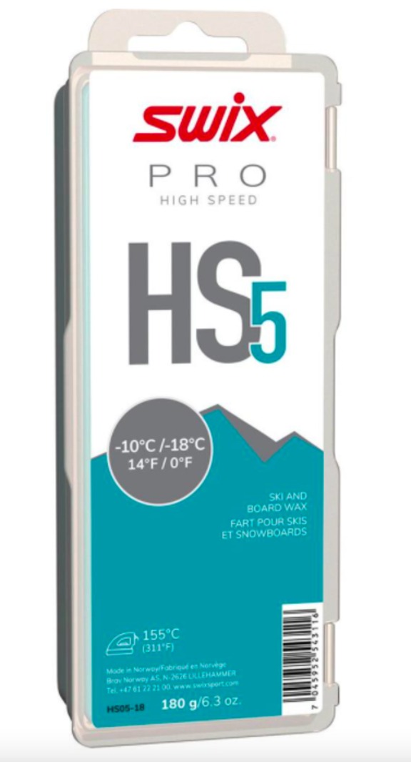 SWIX HS5 - Cire Turquoise -10°C/-18°C