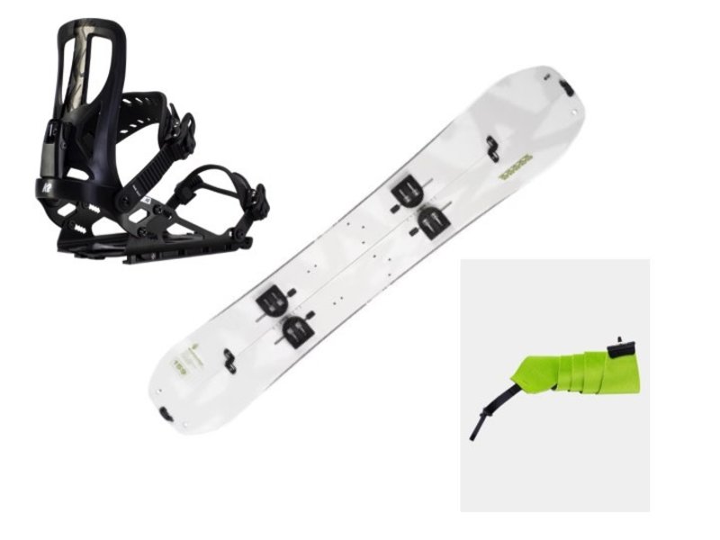 K2 Snowboarding Marauder avec Fixation Farout, puck et peaux K2 - Ensemble de splitboard