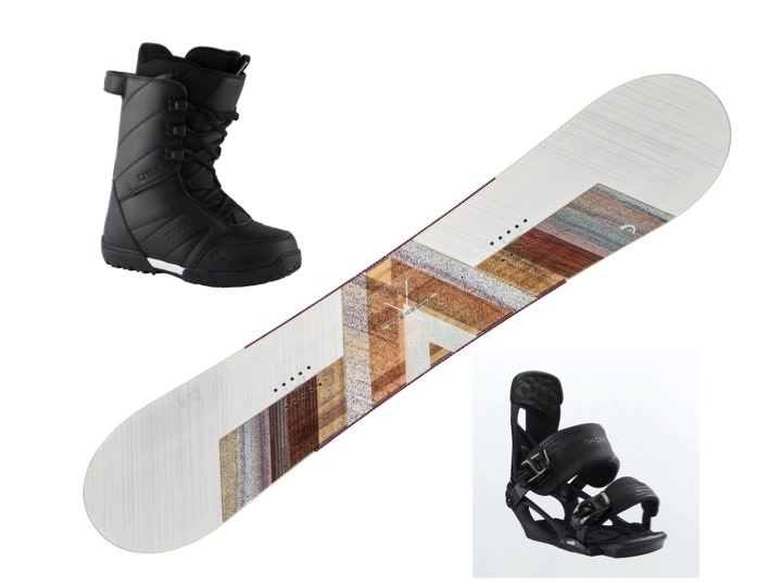 HEAD Fountain, NX one binding and Crank laced boot - Snowboard set