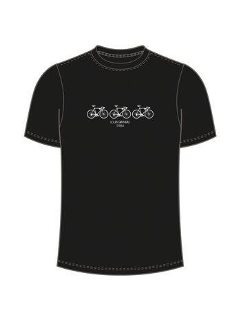 T-shirt Signature - trois vélos blanc