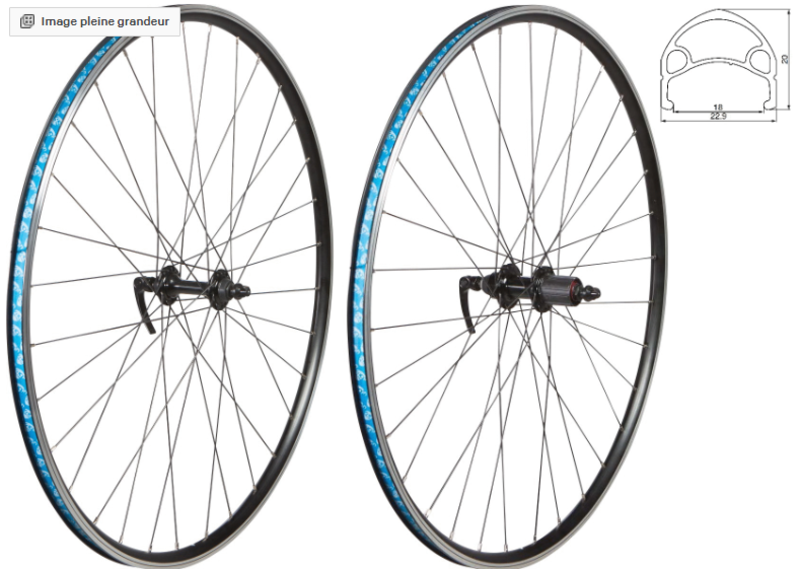 49N Roue arrière vélo de route 700C