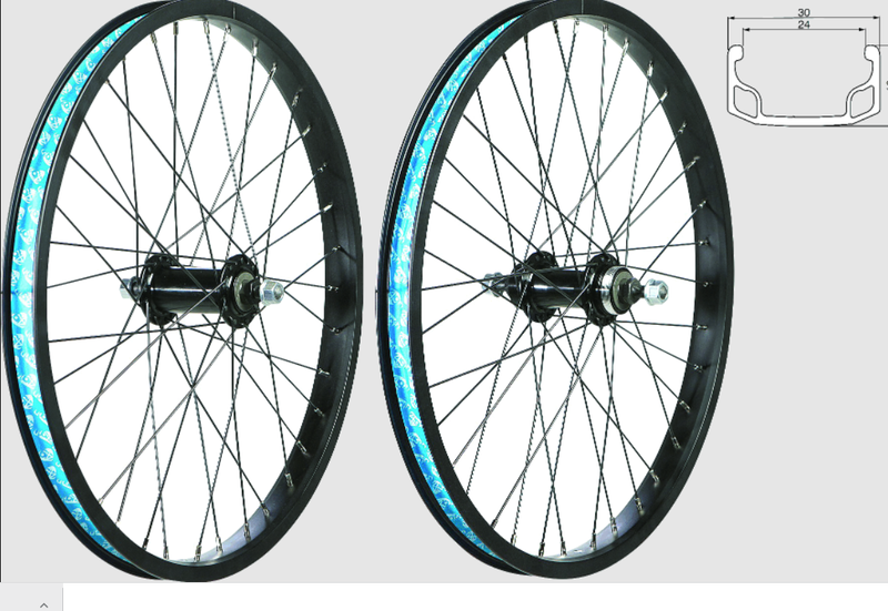 49N 20'' BMX front wheel - Freewheel/Axles with nuts