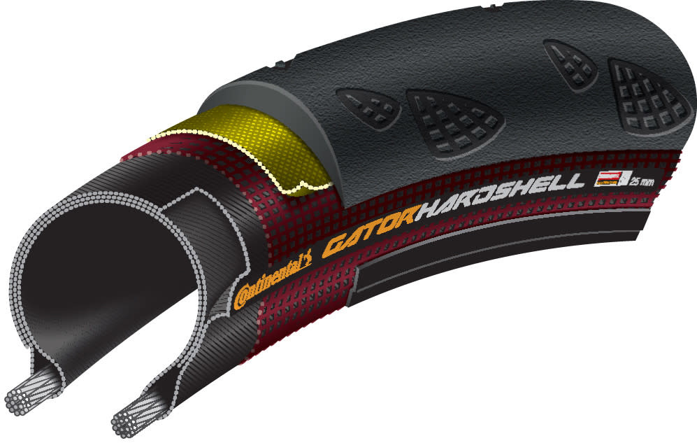CONTINENTAL Gator Hardshell - Duraskin Folding Road Bike Tire 700x25c