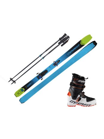 Dynafit Seven Summits+ avec botte Speed et bâtons ajustable - Ensemble de ski de randonnée