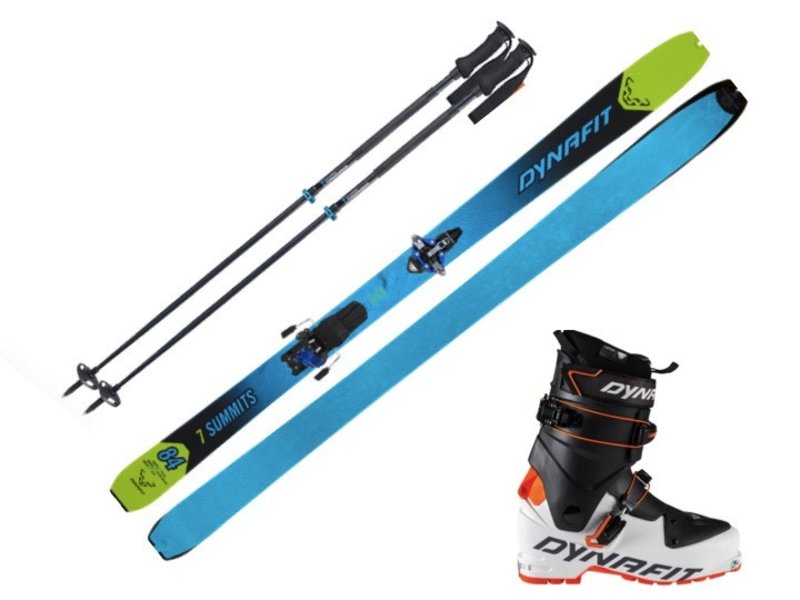 Dynafit Seven Summit with Speed boot and adjustable pole - Touring ski set