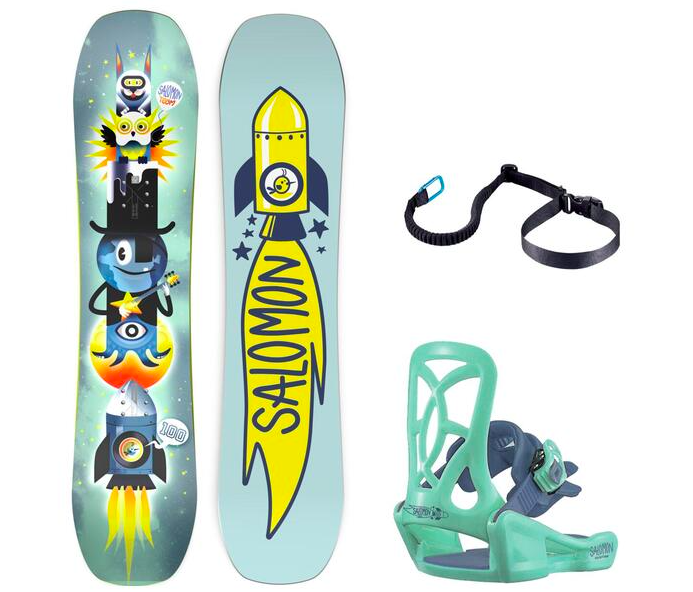 Team 2024 Kid S Snowboard Kit Sports Aux Puces V LoGare   Salomon Team 2024 Kids Snowboard Kit 