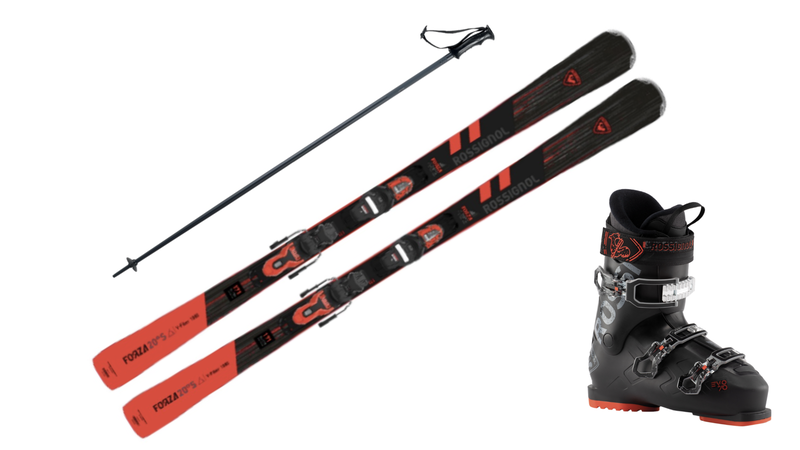 ROSSIGNOL Forza 20 avec evo 70 et pôles de ski - Ensemble de ski alpin