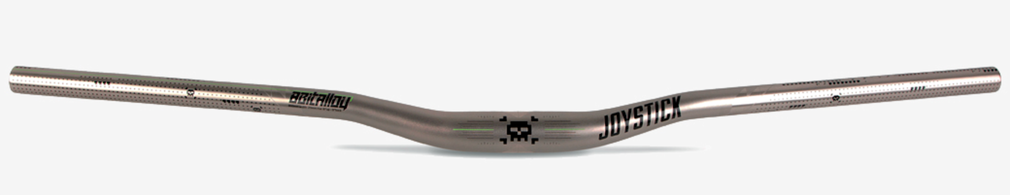 Joystick Components 8-Bit Alloy 35, MTB Handlebar, Diameter: 35mm, 800mm, Rise: 28mm, Silver