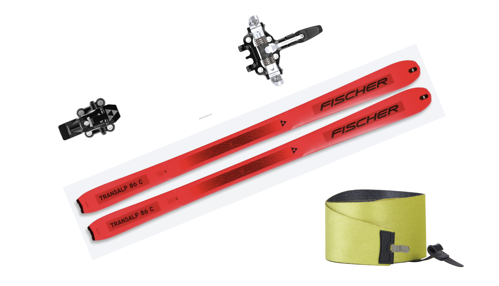 FISCHER Transalp carbon 86 + Fischer Tour Lite 150 + Fischer Skin - Ski alpin 176cm