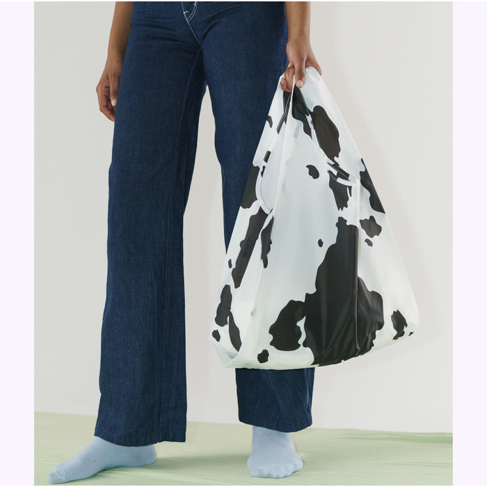 Baggu Black & White Cow Reusable Bag