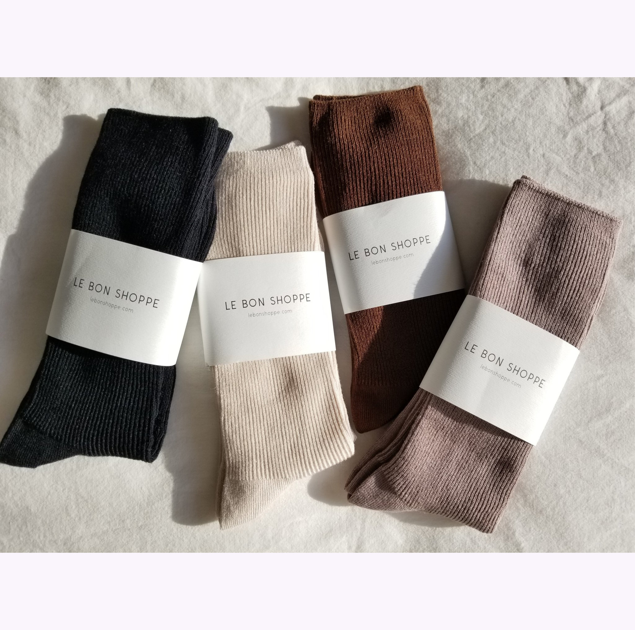 Organic Cotton Socks  Beige  La Garçonne