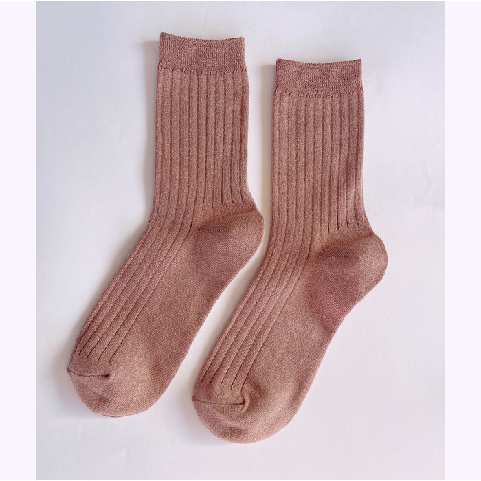 Le Bon Shoppe Coral Lurex Socks