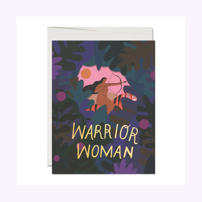 Red Cap Cards Carte Warrior Woman Red Cap Cards