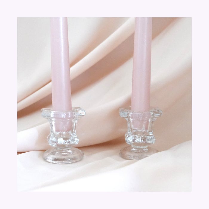 Small Glass Transparent Candle Holder B