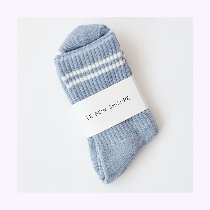 Le Bon Shoppe Le Bon Shoppe Blue-Grey Boyfriend Socks