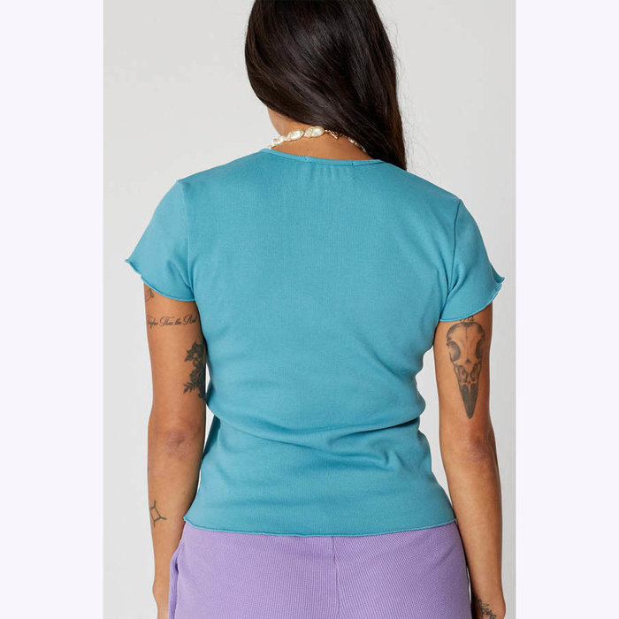 Back Beat co. Teal Baby Ribbed T-shirt
