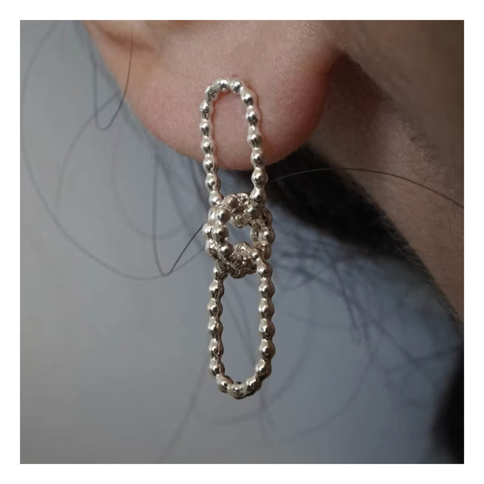 Marmo Marmo Silver Ovalix Earrings